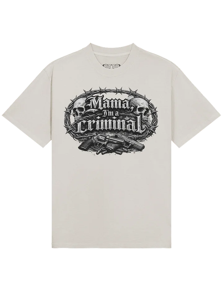 mama i'm a criminal premium t-shirt white product image (1)