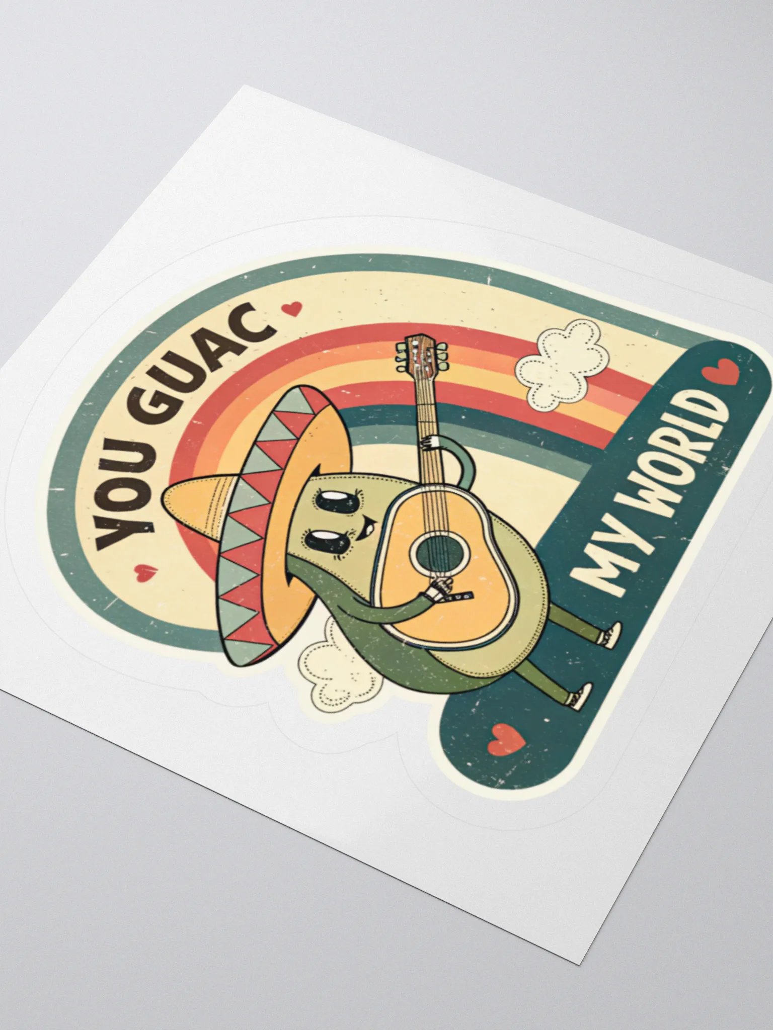 Guac My World Avocado Kiss Cut Sticker product image (7)