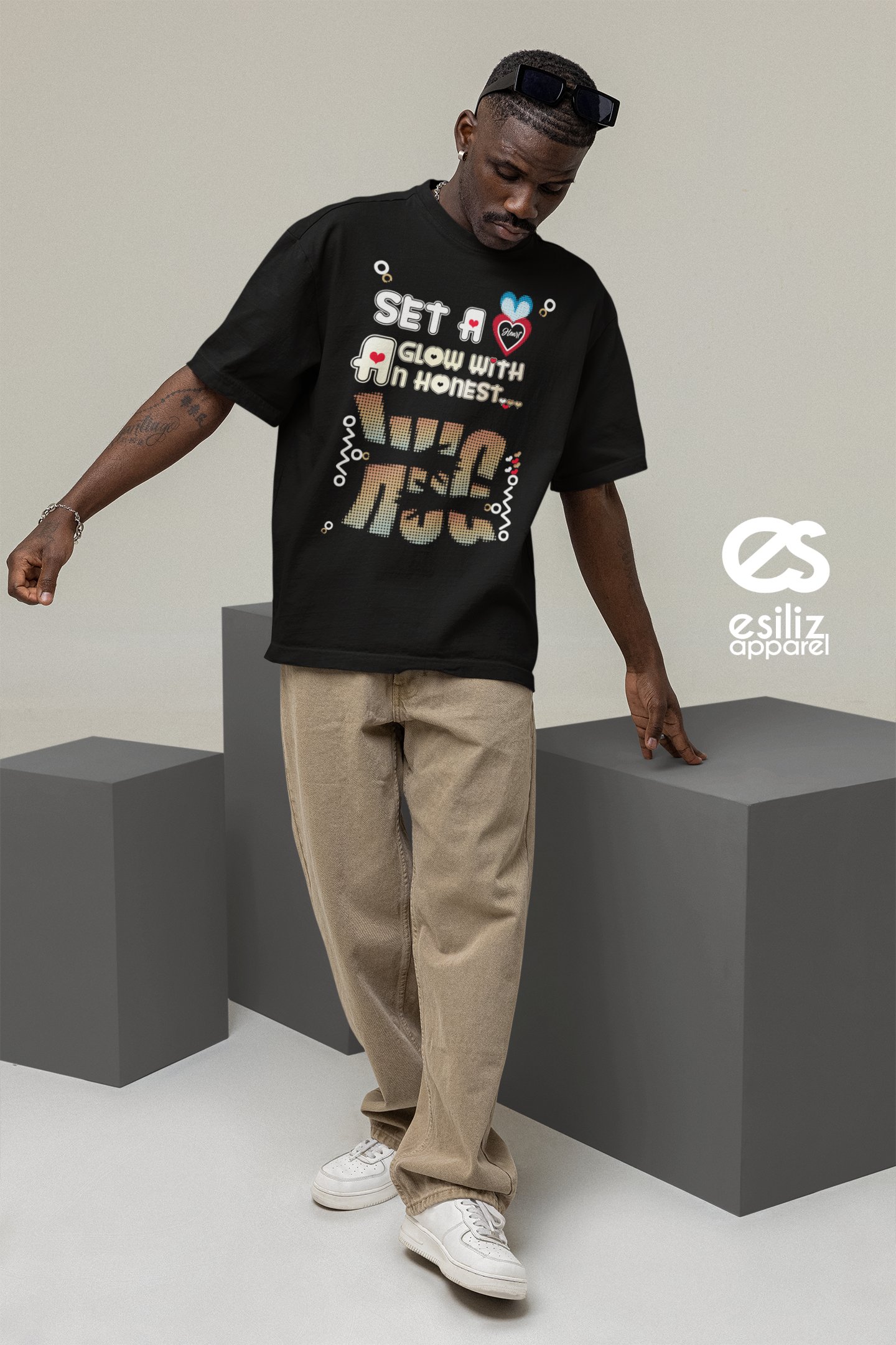 esiliz Set AGLOW ! Retro T-Shirt product image (1)