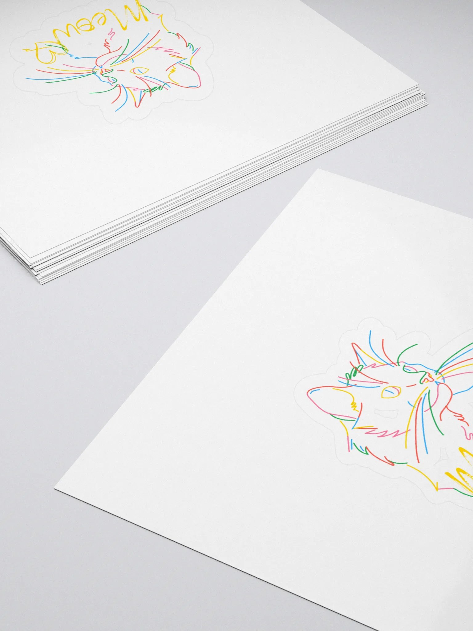 Whimsical Meow Cat Stickers product image (4)