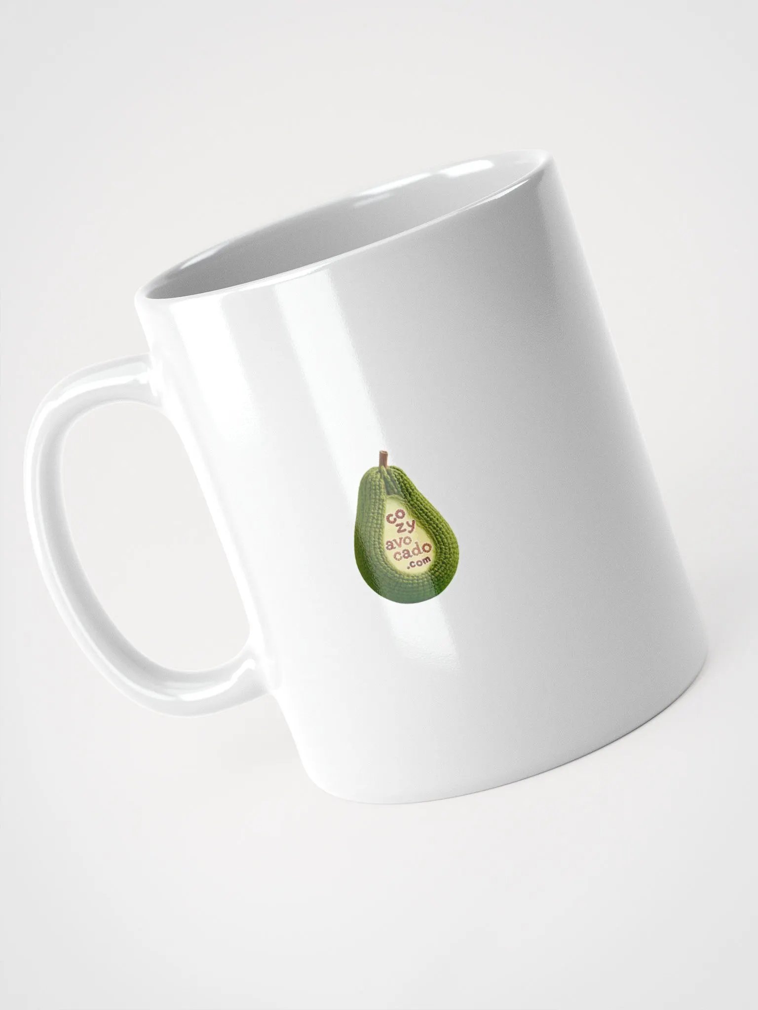 CozyAvocado White Glossy Mug Egg Plant #1 product image (3)