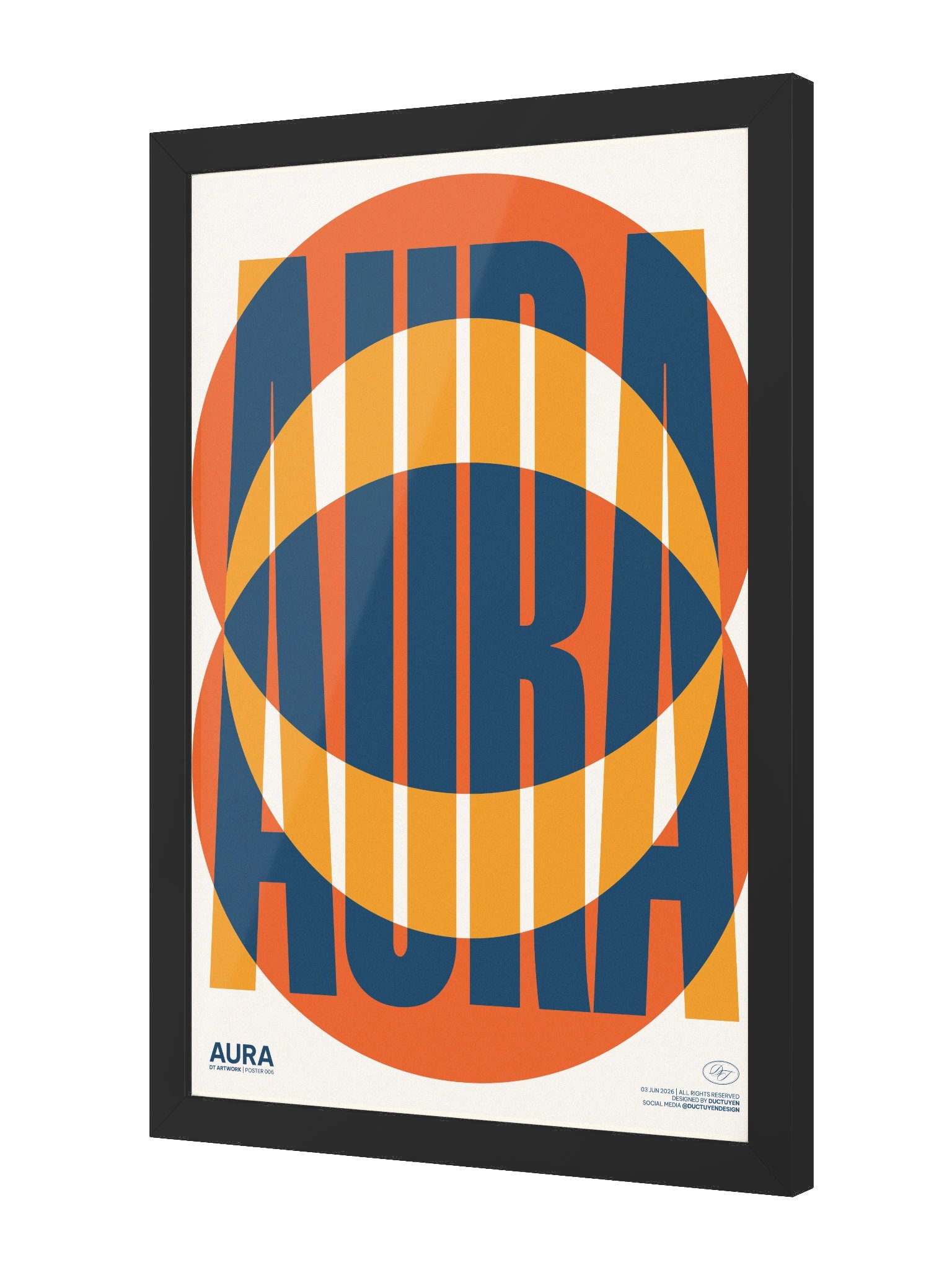 "AURA" Typography Framed Poster product image (8)