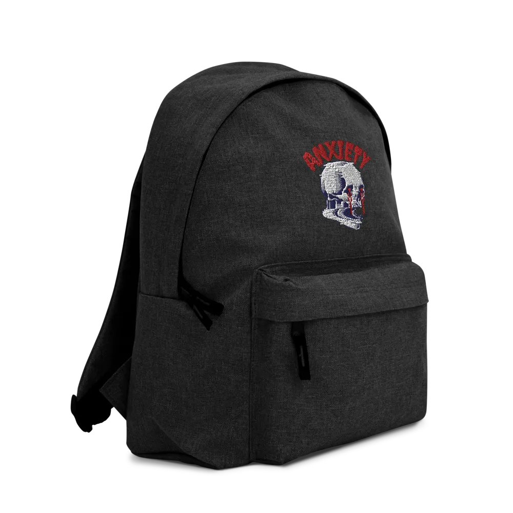 Anxiety embroidered backpack product image (4)