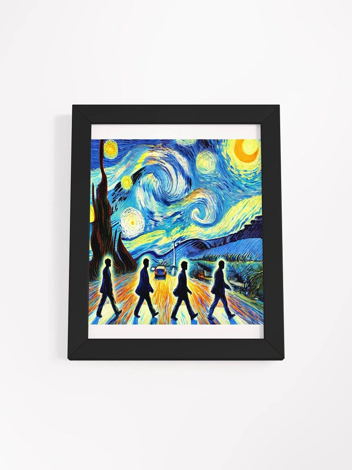 🖼️ Abbey Road Van Gogh-Inspired Framed Print – Legendary Music Meets Timeless Art product image (1)