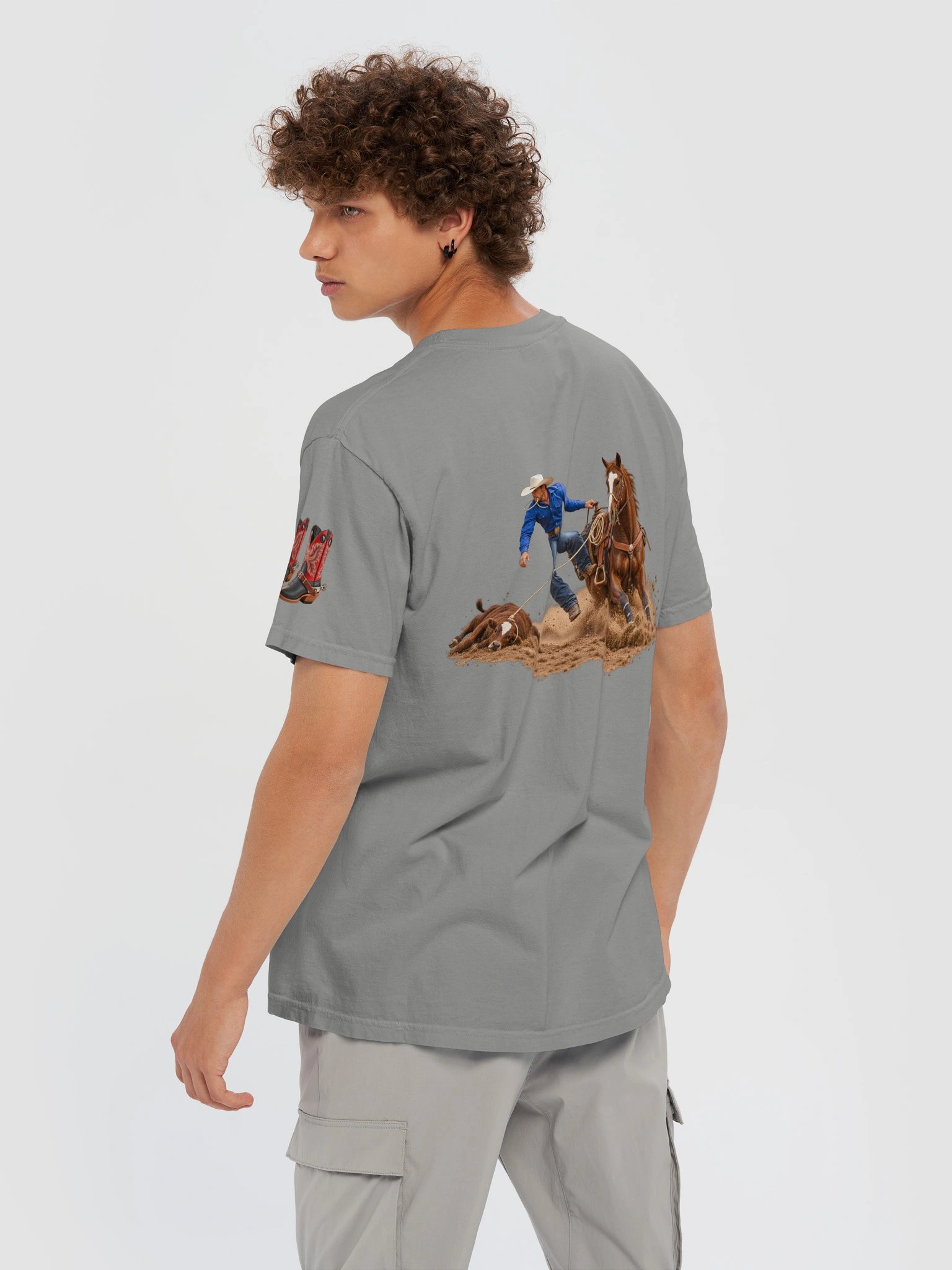 Calf Roping Catch & Dismount T-Shirt | BROKEN RODEO™ product image (152)