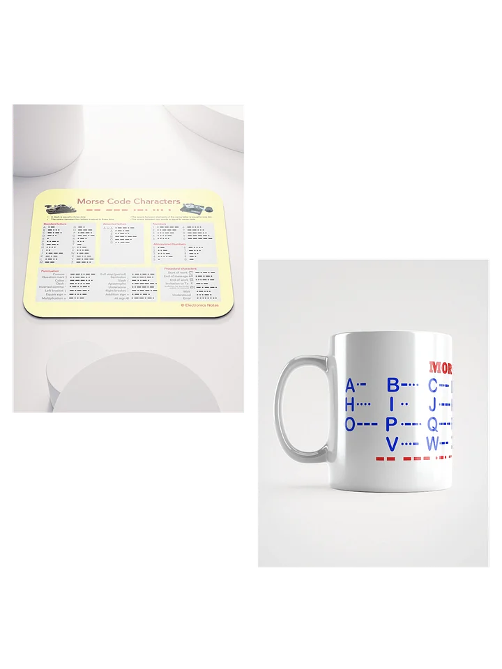 Morse Code Mouse Mat & Coffee Mug product image (1)