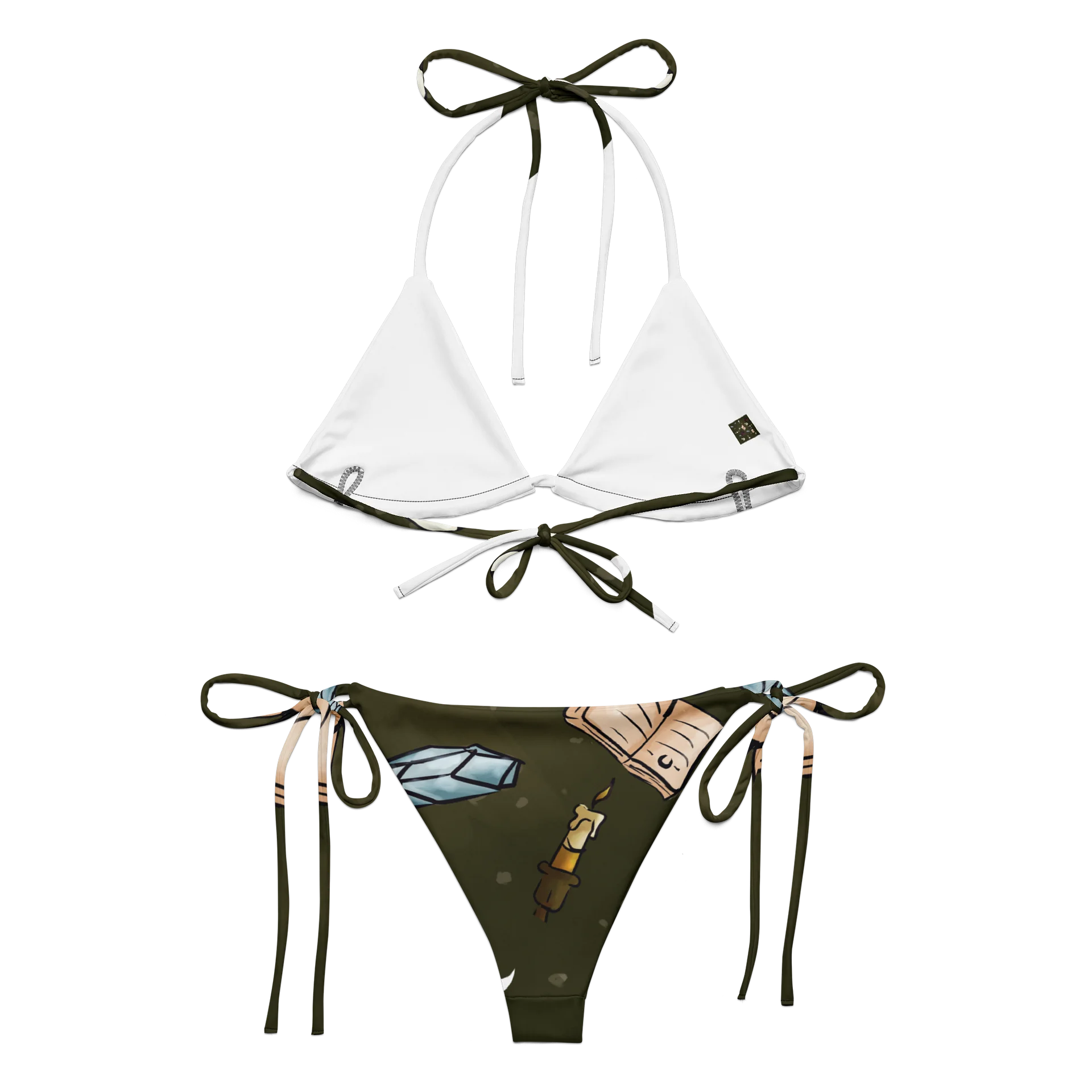 Mystic Skull & Book Print Bikini Set – Gothic Summer Swimwear product image (1)