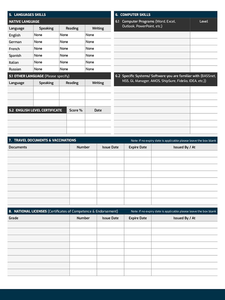 Professional Seafarer CV Template (ATS Friendly & International Standard) product image (2)