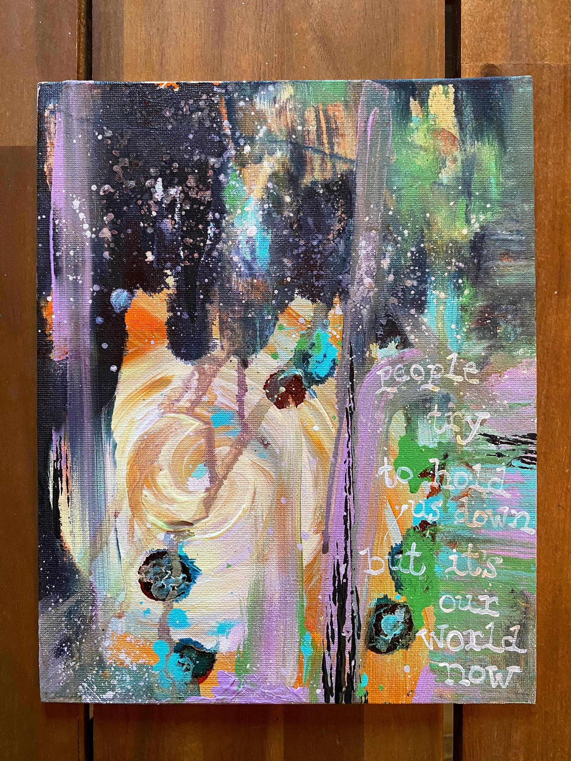 Our World Now - Satellite Eclipse Lyric Painting product image (1)