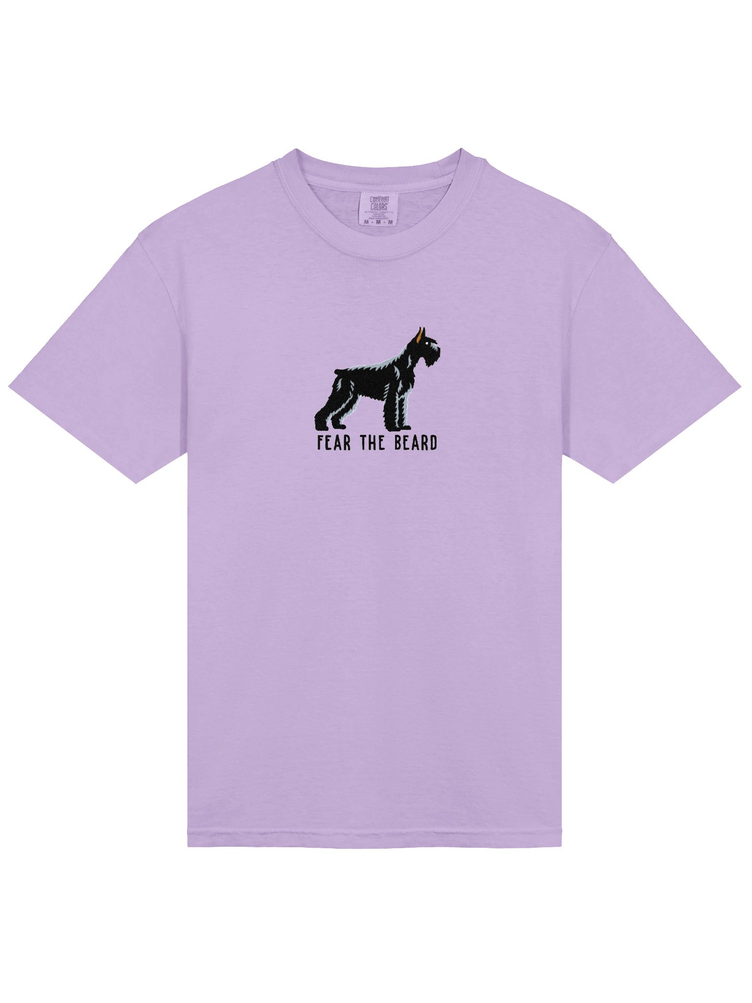 Fear the Beard T-Shirt(Embroidered) of a Giant Schnauzer(Black) product image (6)