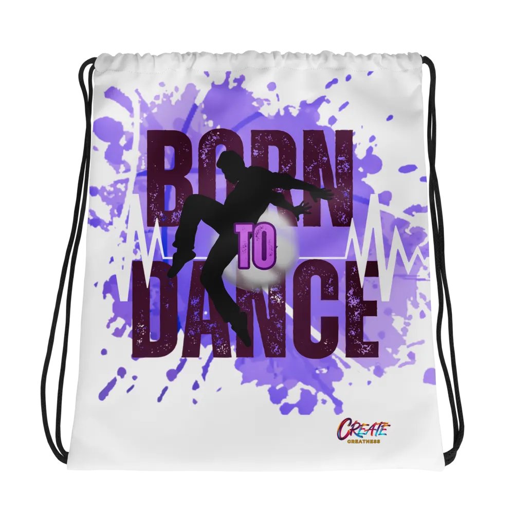 Born to Dance His Silhouette Full Print Drawstring Bag product image (1)