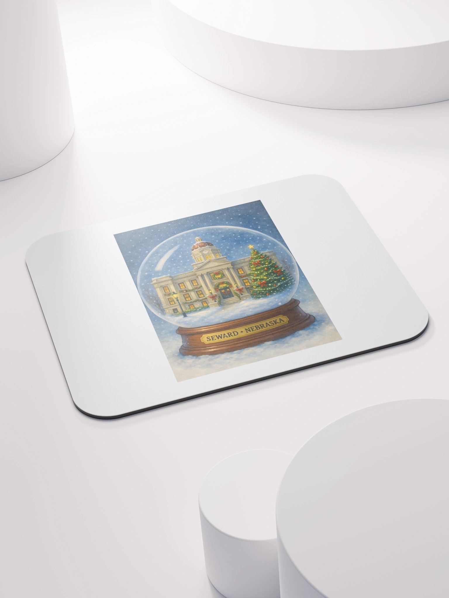 Seward Courthouse Snow Globe Mouse Pad product image (4)
