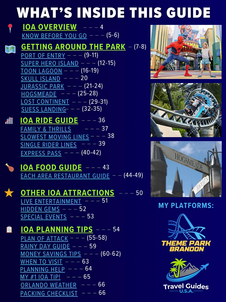 Islands of Adventure Guide 2026 | 67-Page Printable Digital PDF, Instant Download product image (2)