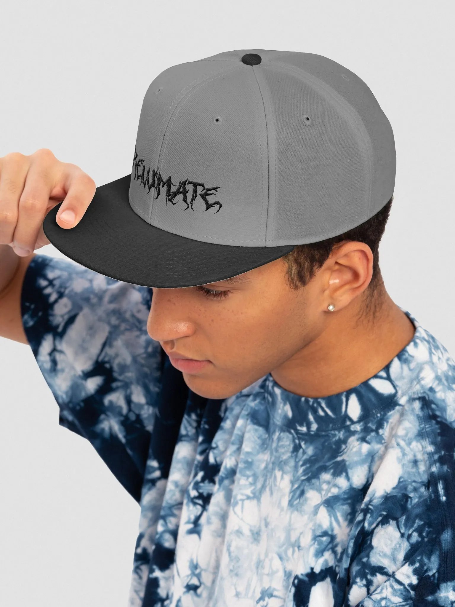 Metal Krewmate Hat - Snapback (Black Logo) product image (2)