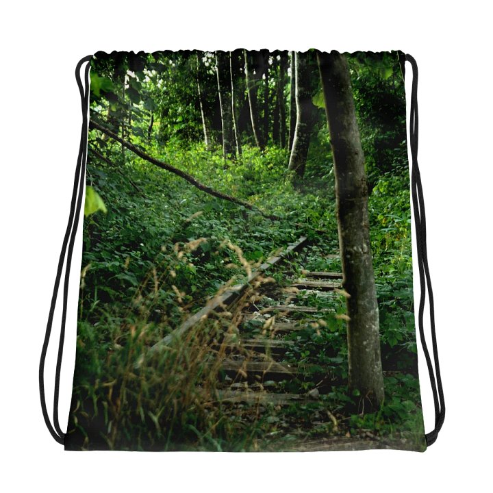 Drawstring bag - Overgrown train rail product image (1)