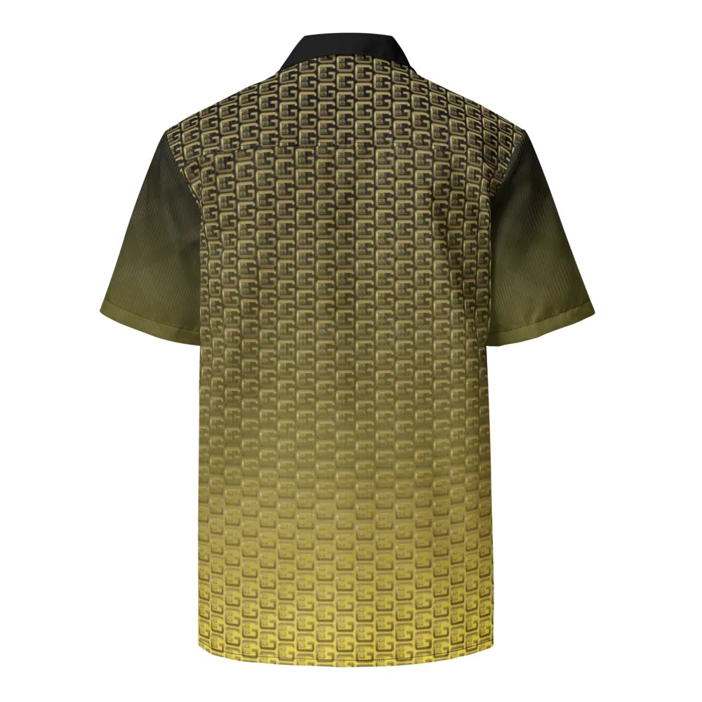 Black and Gold Blessed by God Designer Logo on Back Button-up Shirt product image (1)