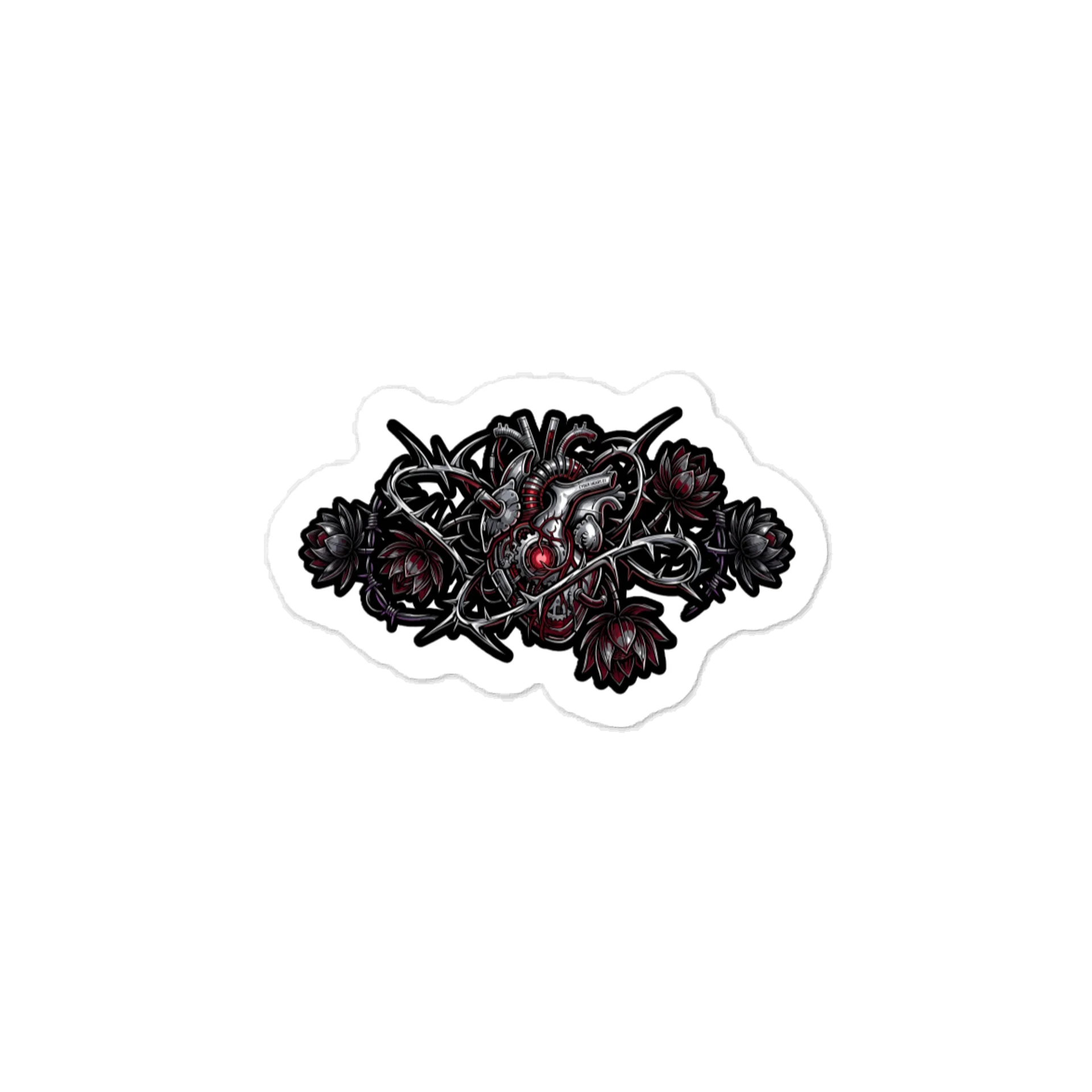 Mechanical Heart Thorn Decal product image (1)