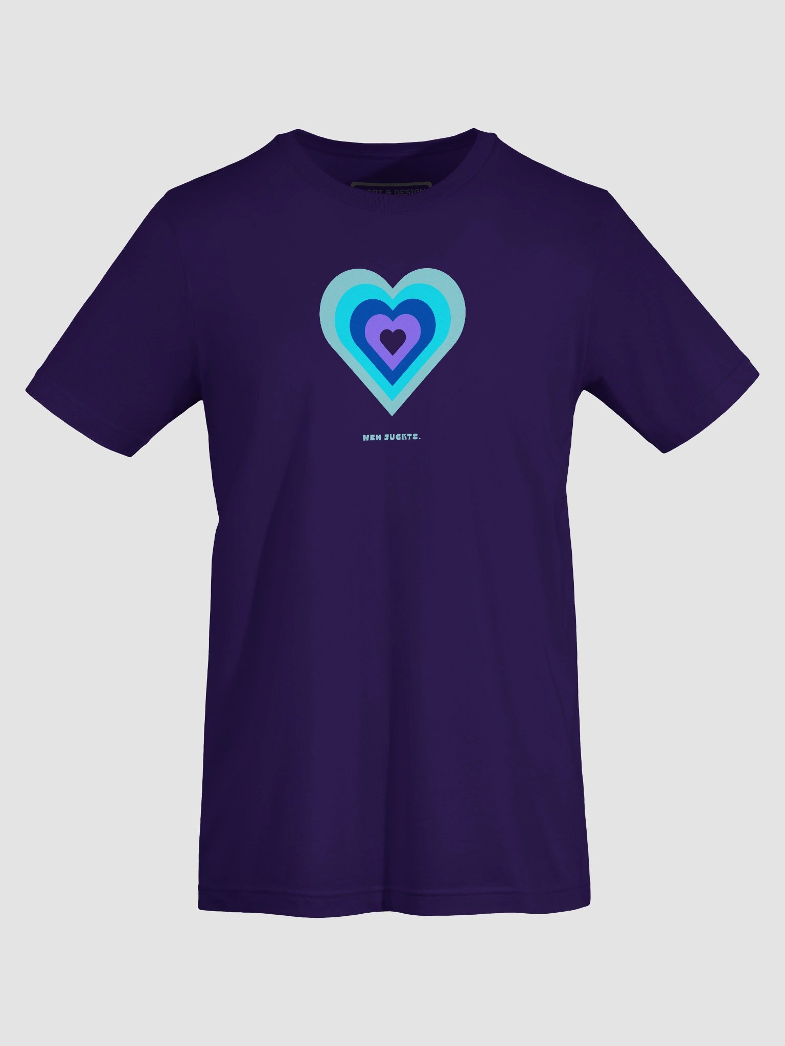 Cheeky heart T-Shirt "Wen juckts." - blue purple product image (7)
