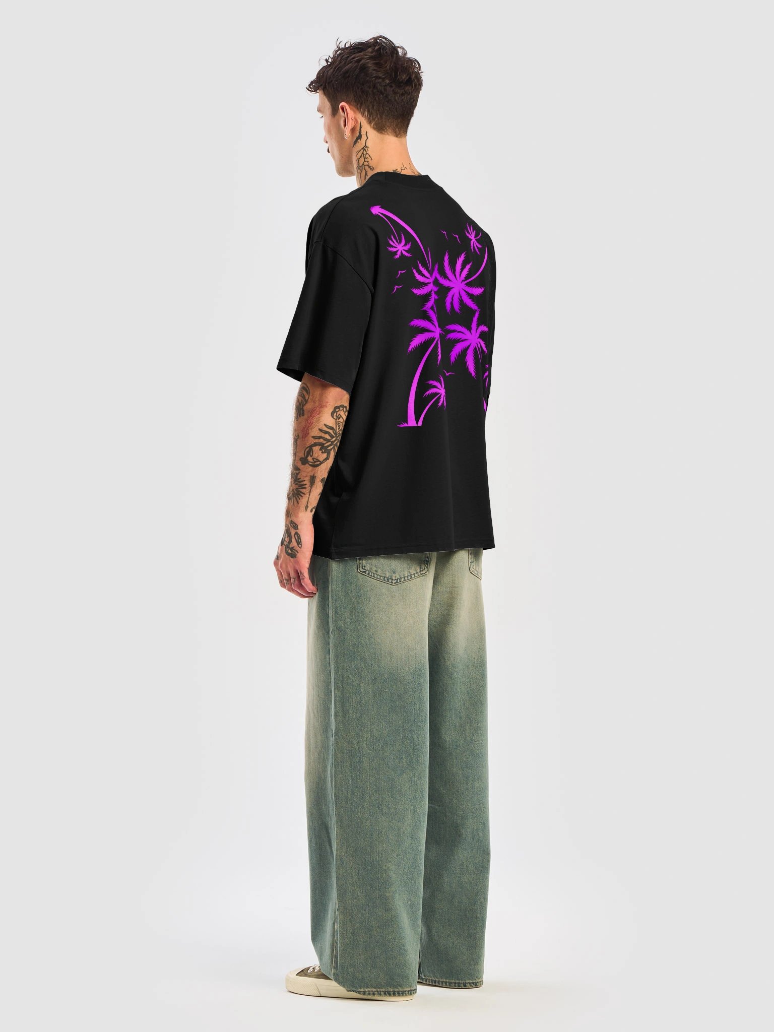 SM Signature Oversized Tee – Neon Palms Edition product image (8)
