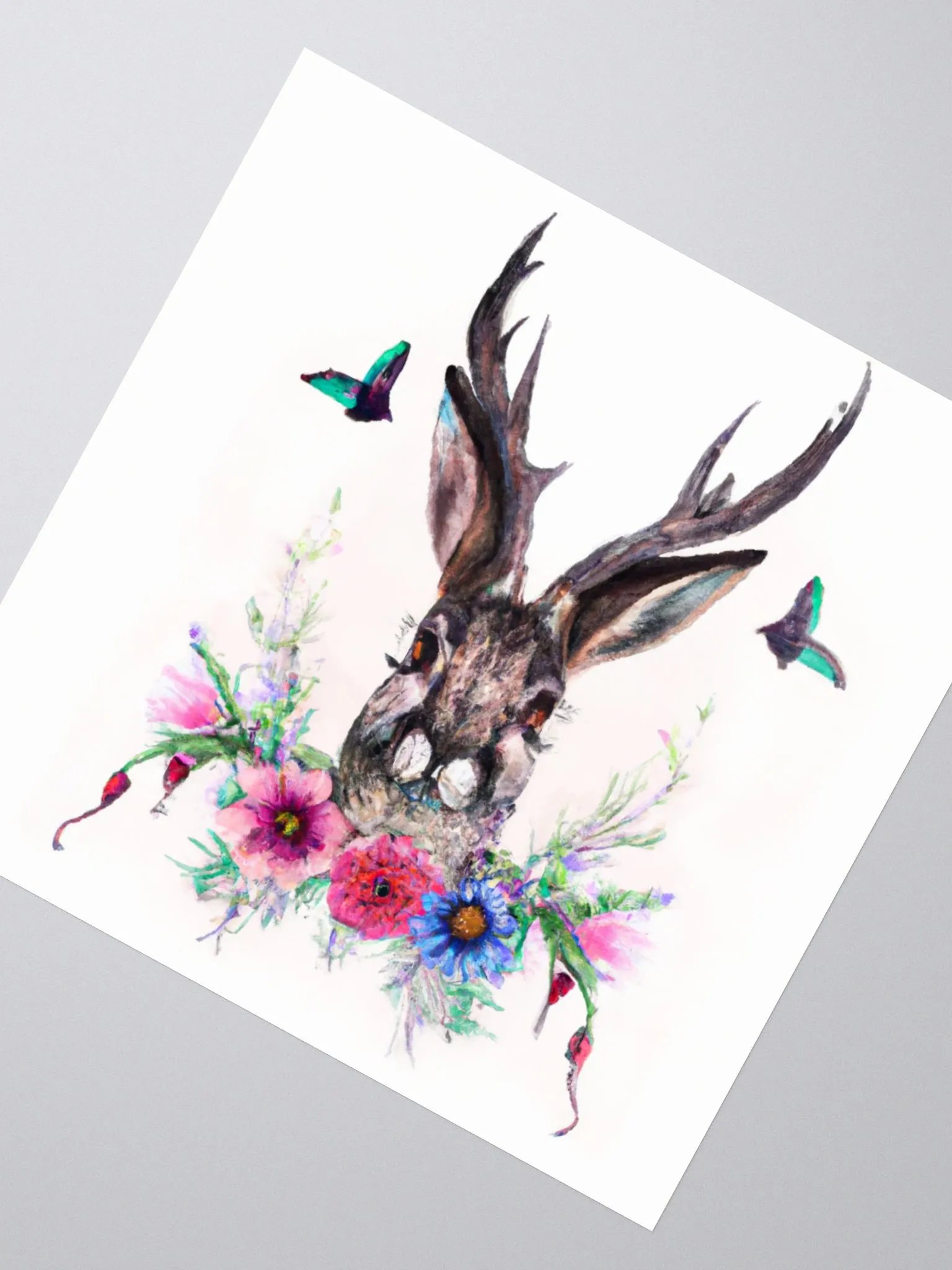 Jackalope Watercolor Sticker product image (2)