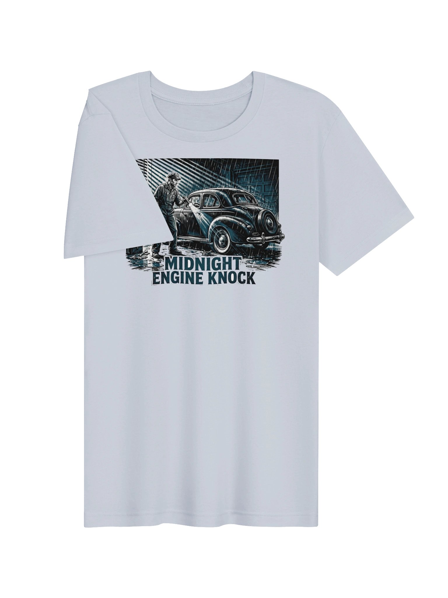 Midnight Engine Knock Film Noir Funny Mechanic T-Shirt product image (3)