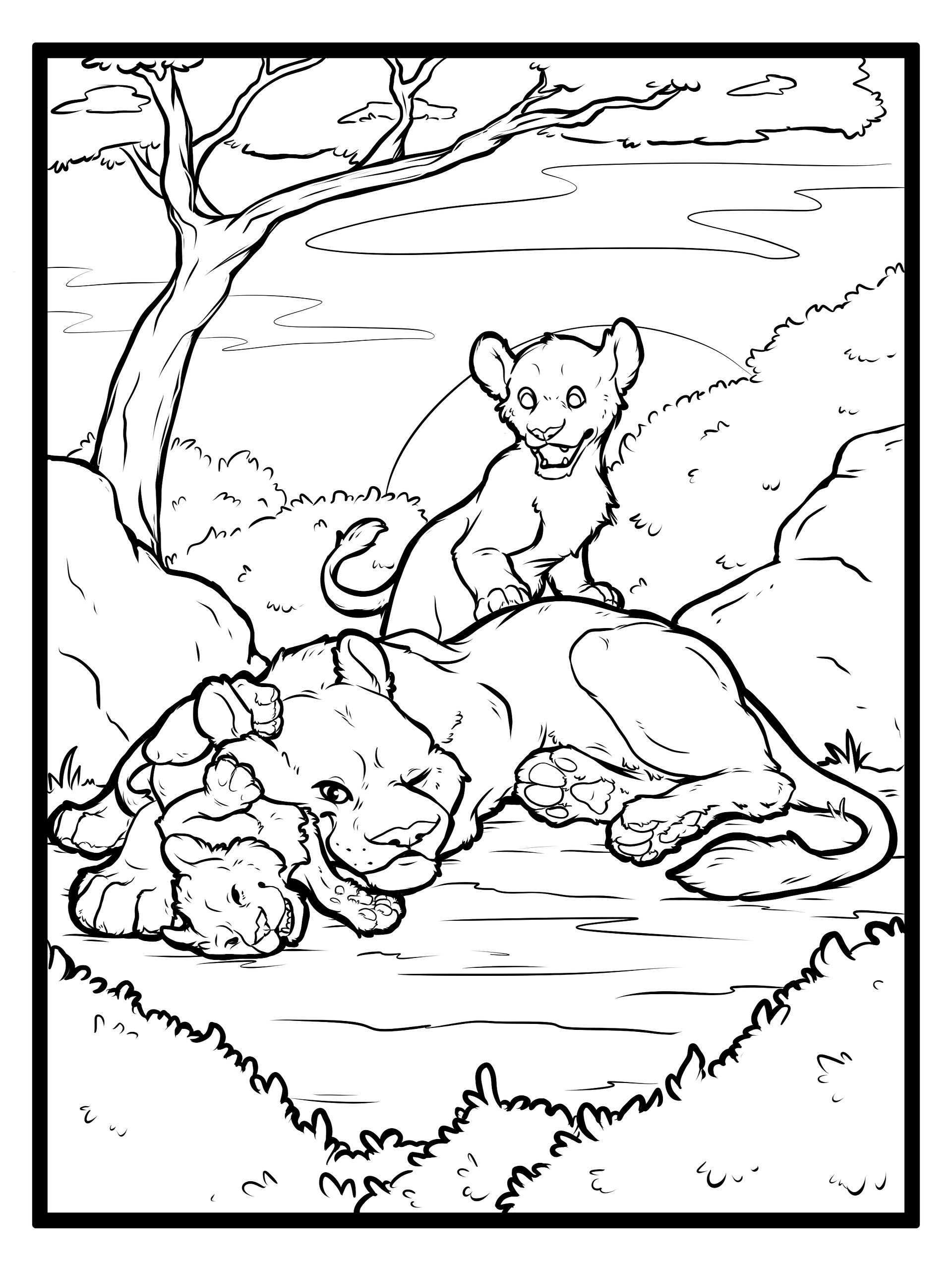 African Lion Collection - Coloring Pages product image (5)