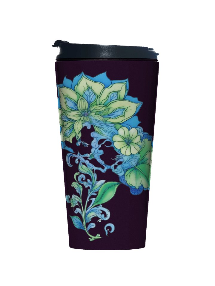 Cool Blue Florals - Stainless Steel Travel Mug product image (1)