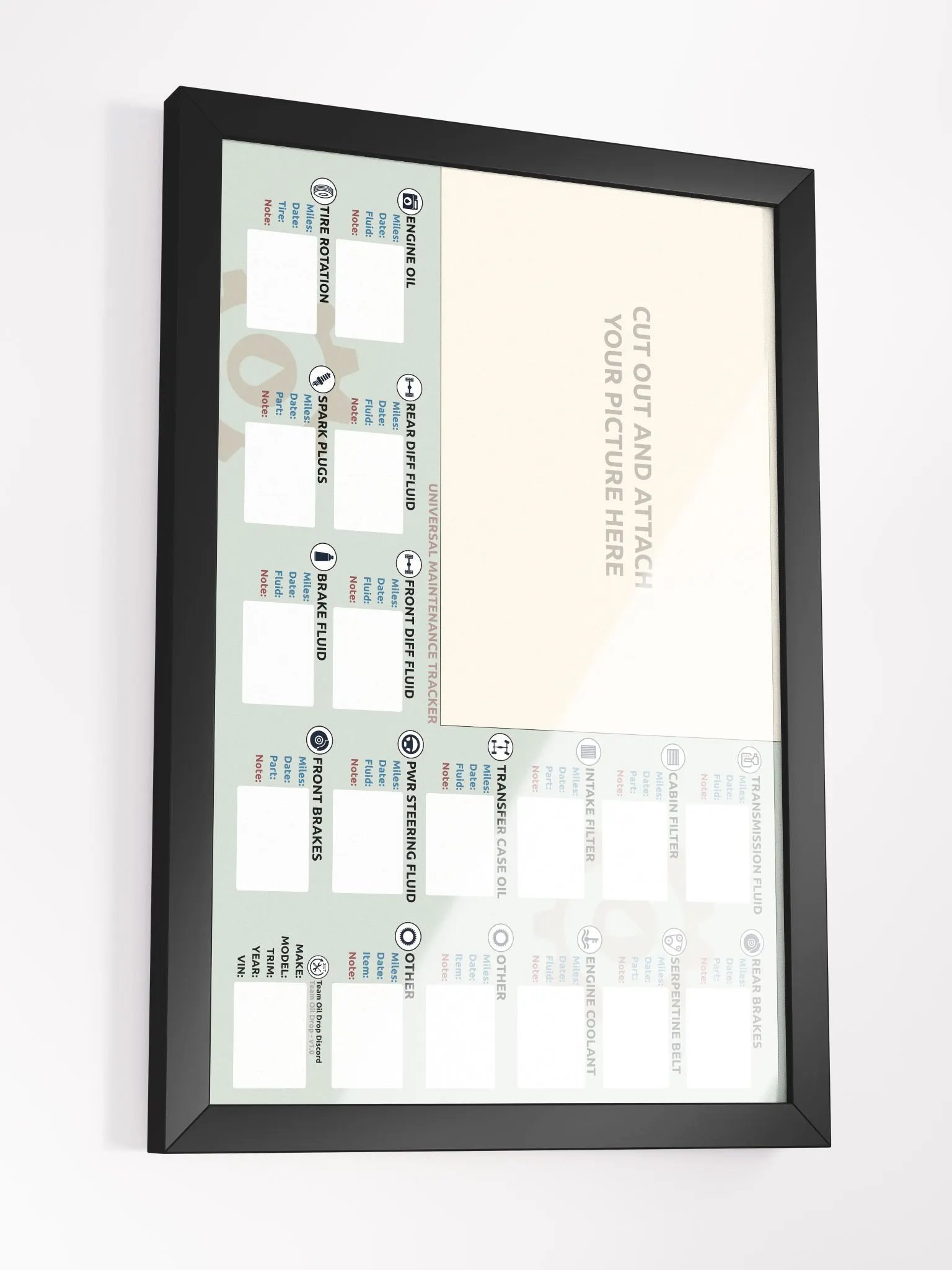 Universal Maintenance Tracker - Framed product image (4)