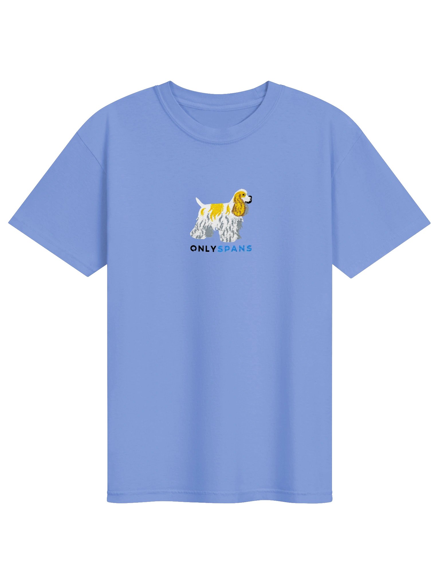 Only Spans T-Shirt(Embroidered) of an American Cocker Spaniel(Lemon & White) product image (5)