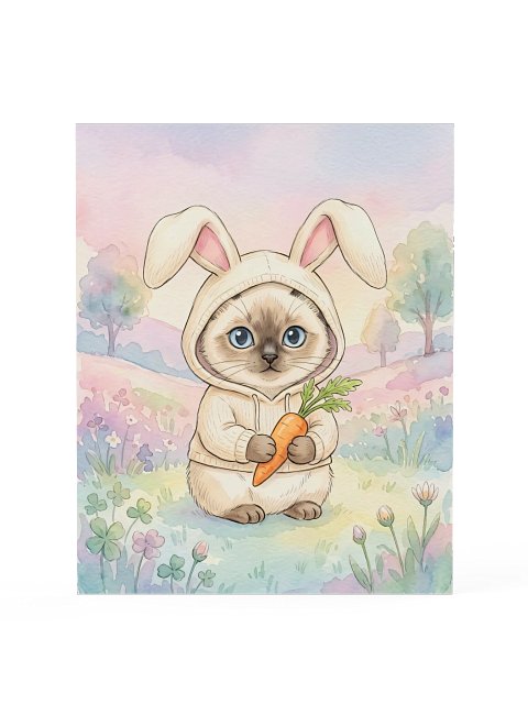 Bunny Hoodie Siamese Poster