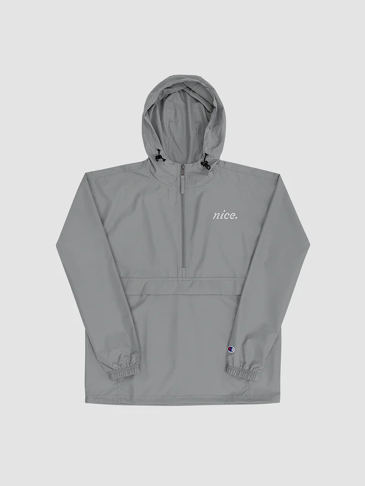 Nice. X Champion Windbreaker (White on Grey) product image (2)