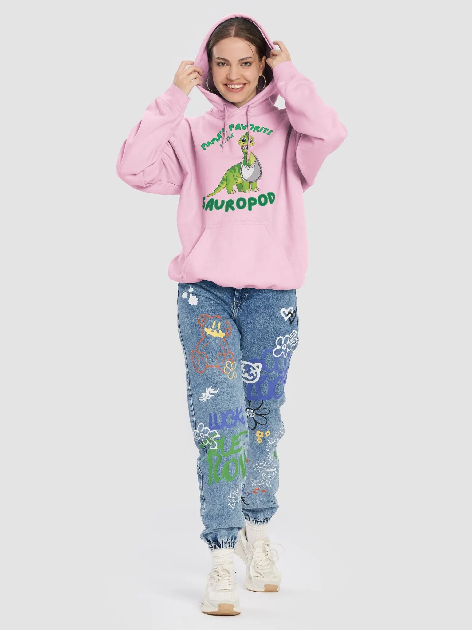 Mama's Favorite Little Sauropod - Kids Dinosaur Hoodie product image (8)