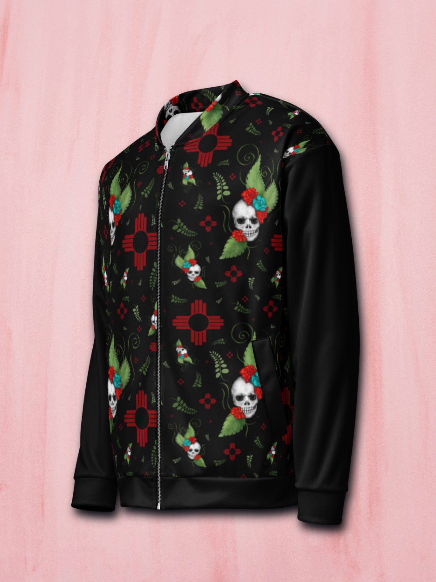 Floral Skulls Zia Bomber Jacket product image (4)