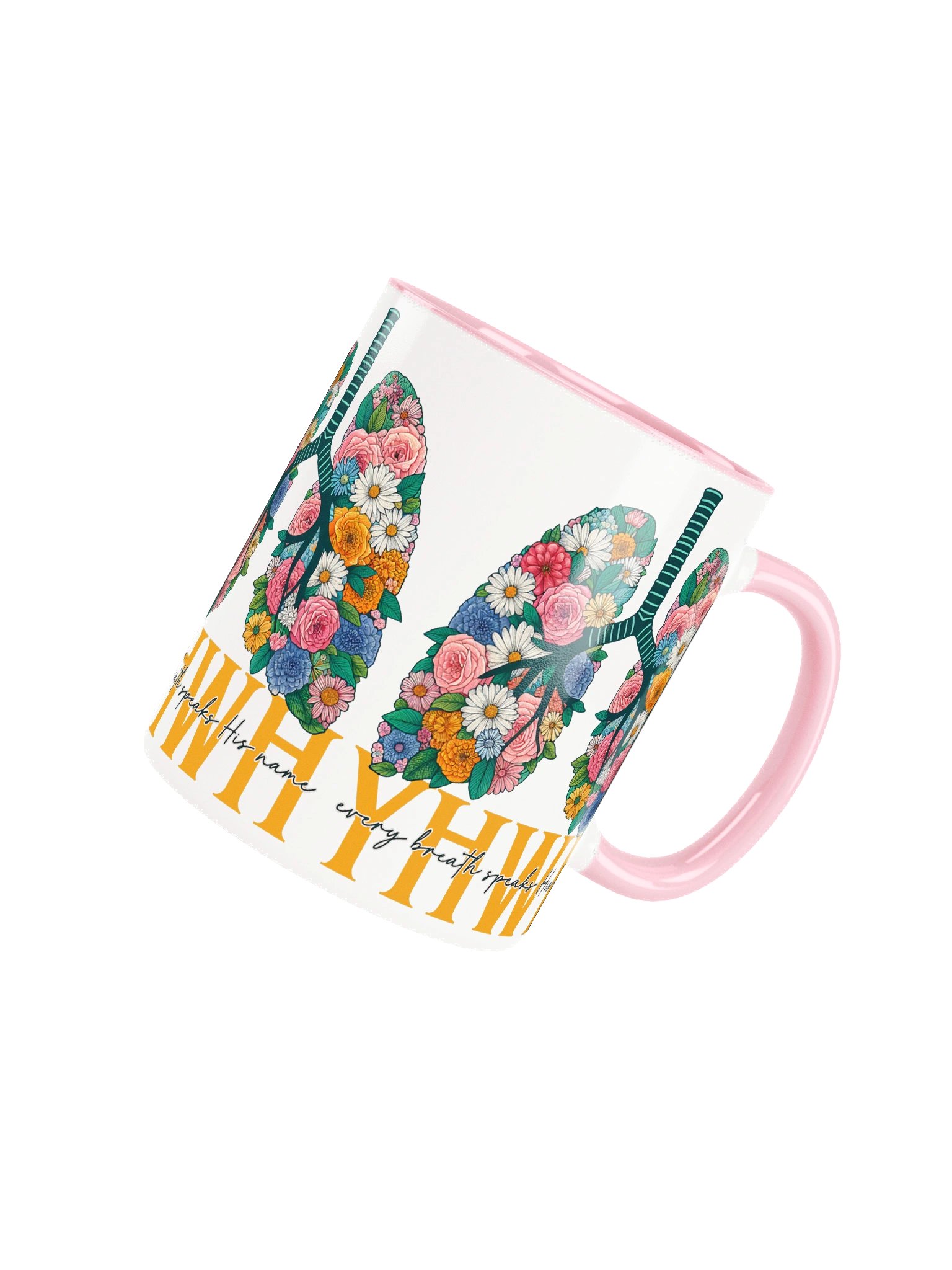 YHWH Floral Color Lined Mug product image (4)