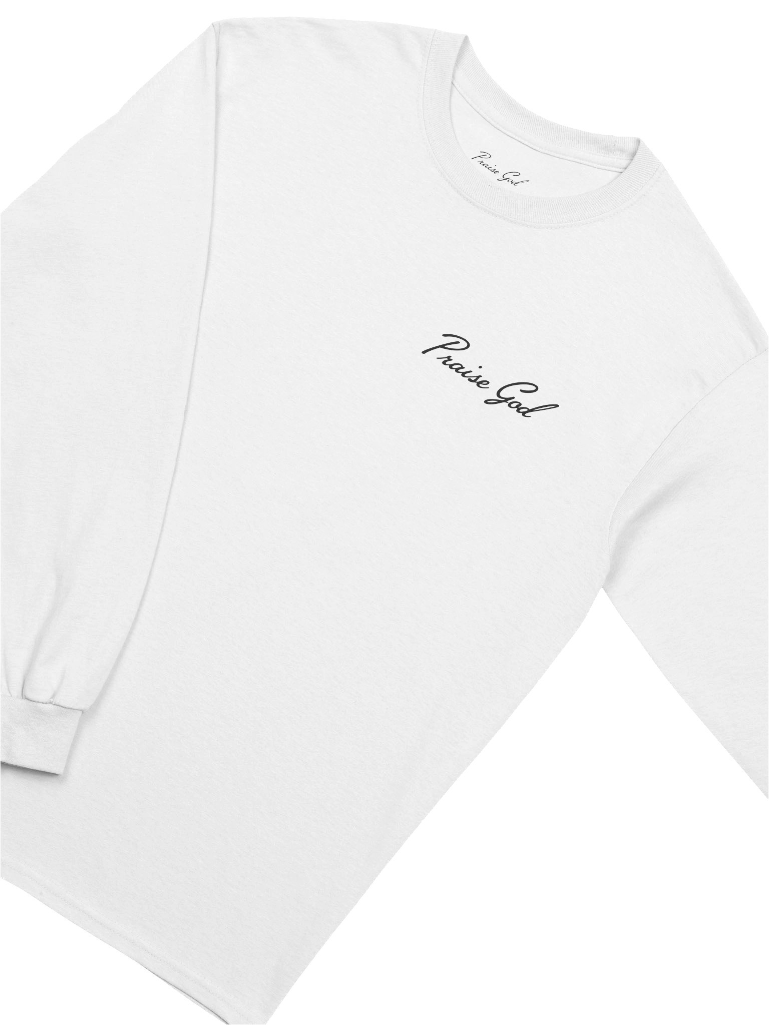 PRAISE GOD ESSENTIAL LONG SLEEVE SHIRT - WHITE product image (3)