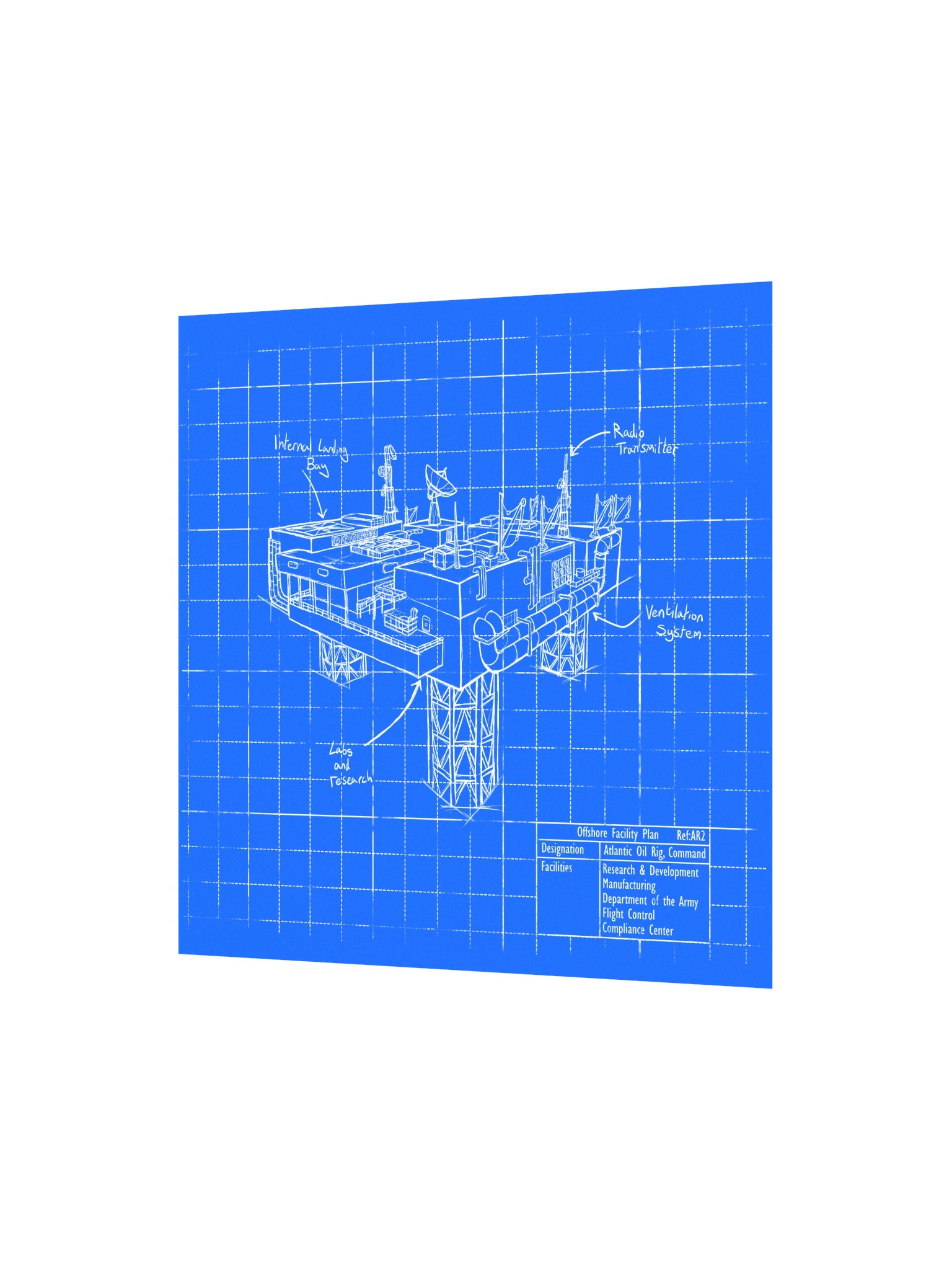 America Rising Blueprint Poster - The Oil Rig product image (7)