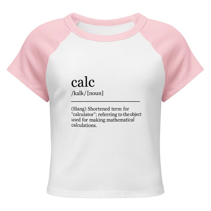 Calc is Short for... Women's Raglan Tee product image (9)