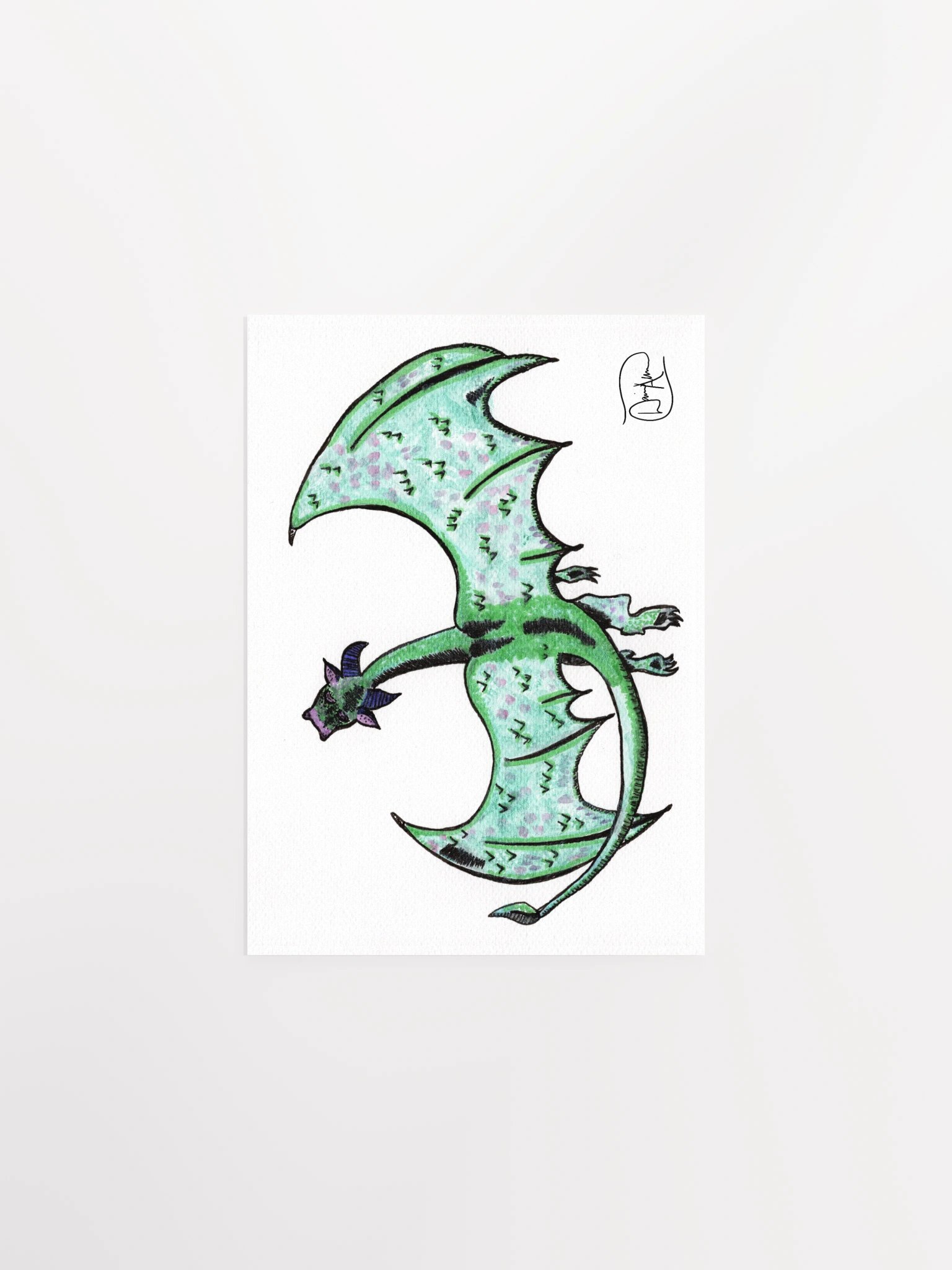Dragon Watercolour Print product image (2)