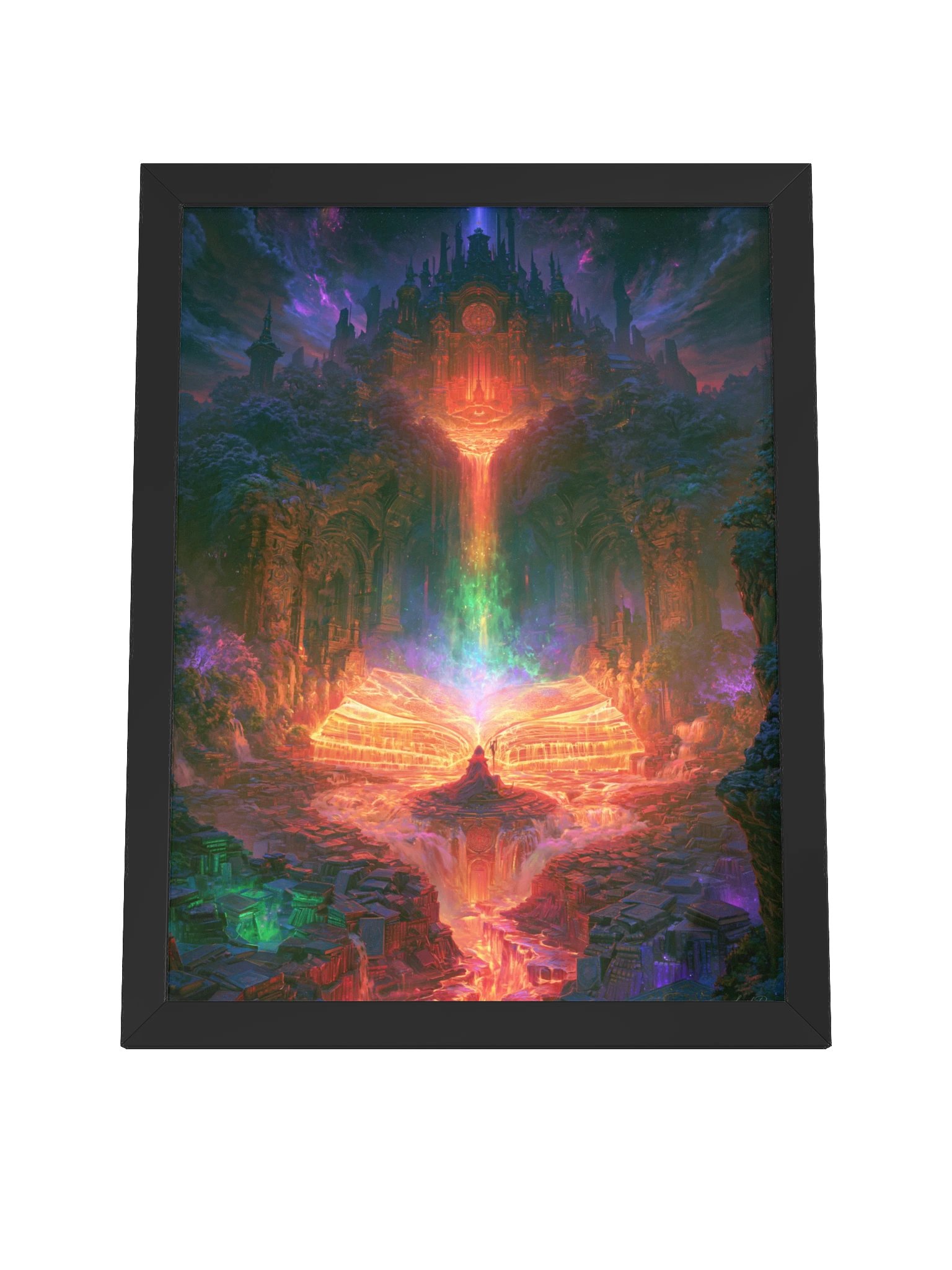 Enchanted Book Framed Art Print — The Luminous Book product image (8)