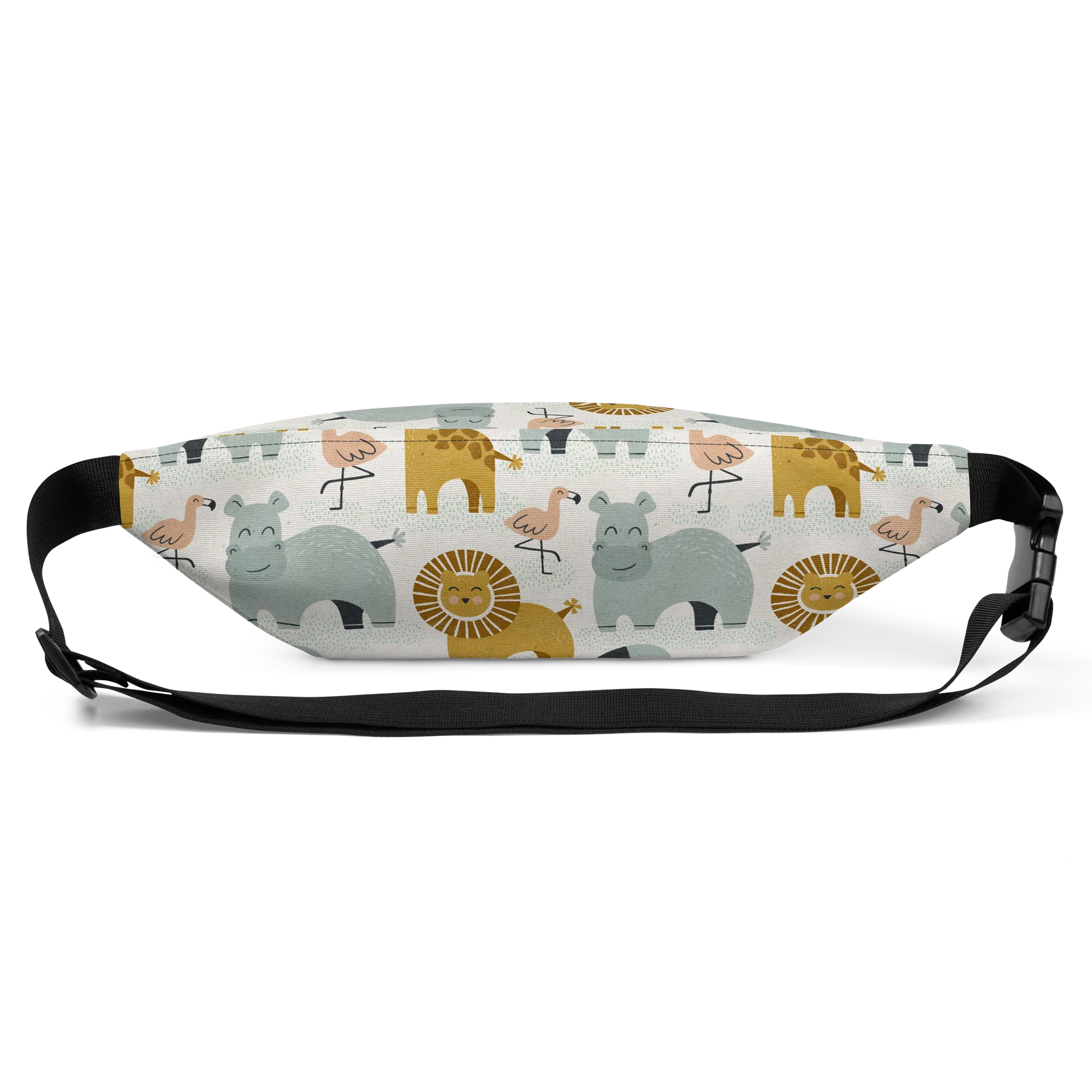 Retro Jungle Animals Canvas Fanny Pack product image (3)