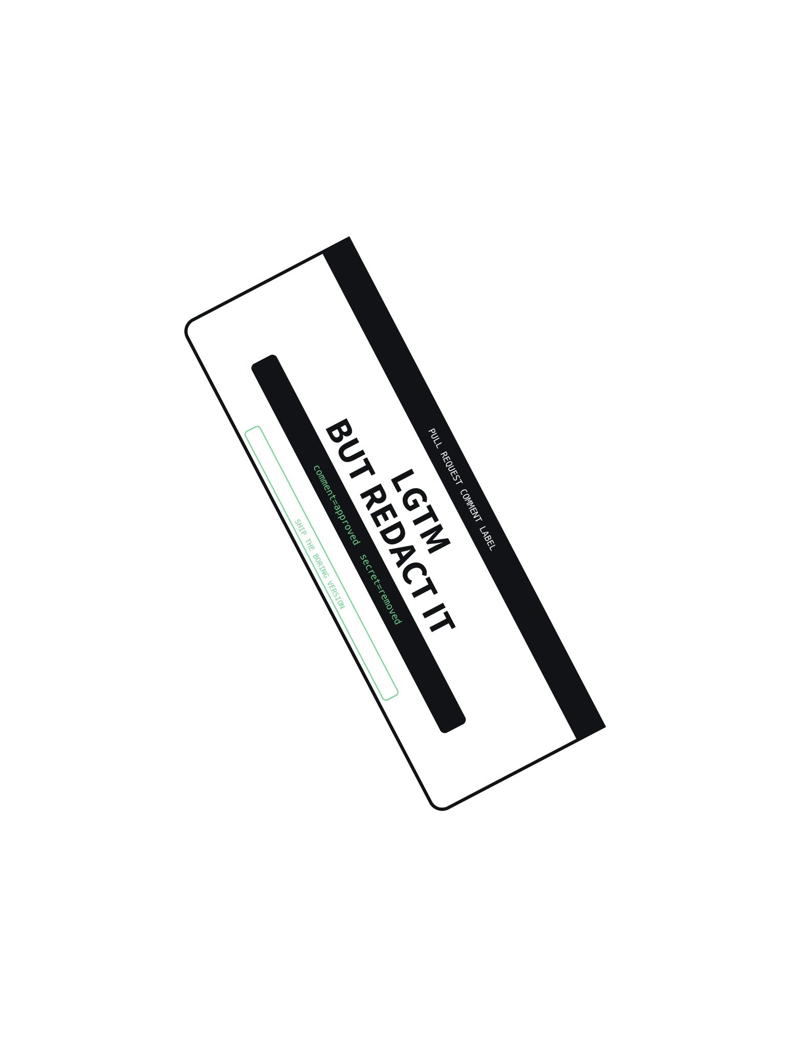 LGTM But Redact It Sticker product image (2)