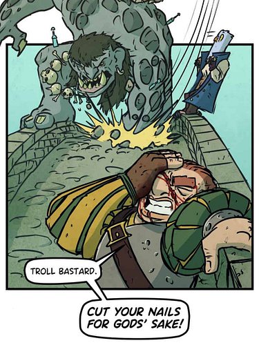 One of my fave Sellswords & Sorcery strips I made!
Also, a little sneak peek for ya. 
As a treat ❤️

Sellswords & Sorcery is ...