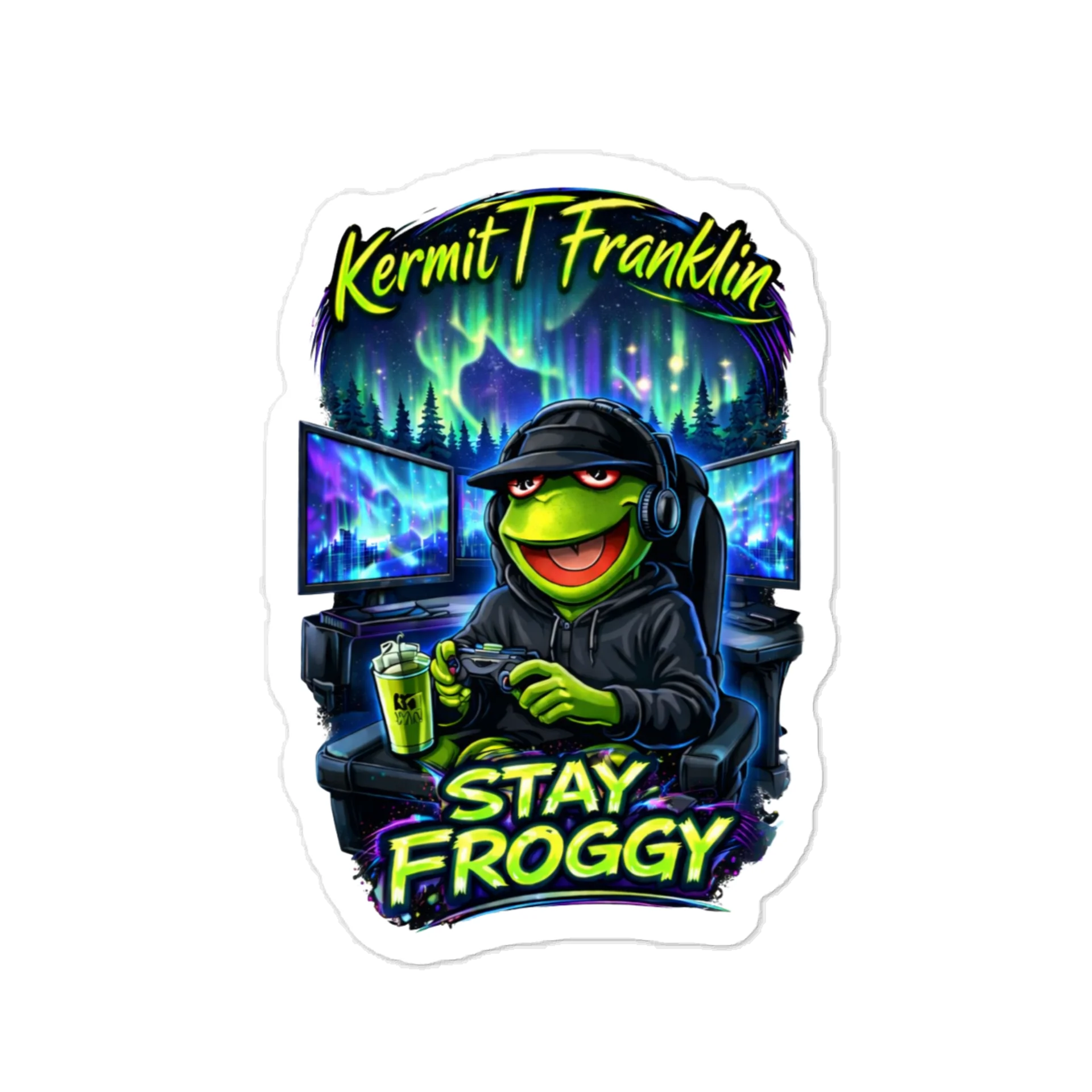 Froggy Gamer Vibes Vinyl Decals product image (1)
