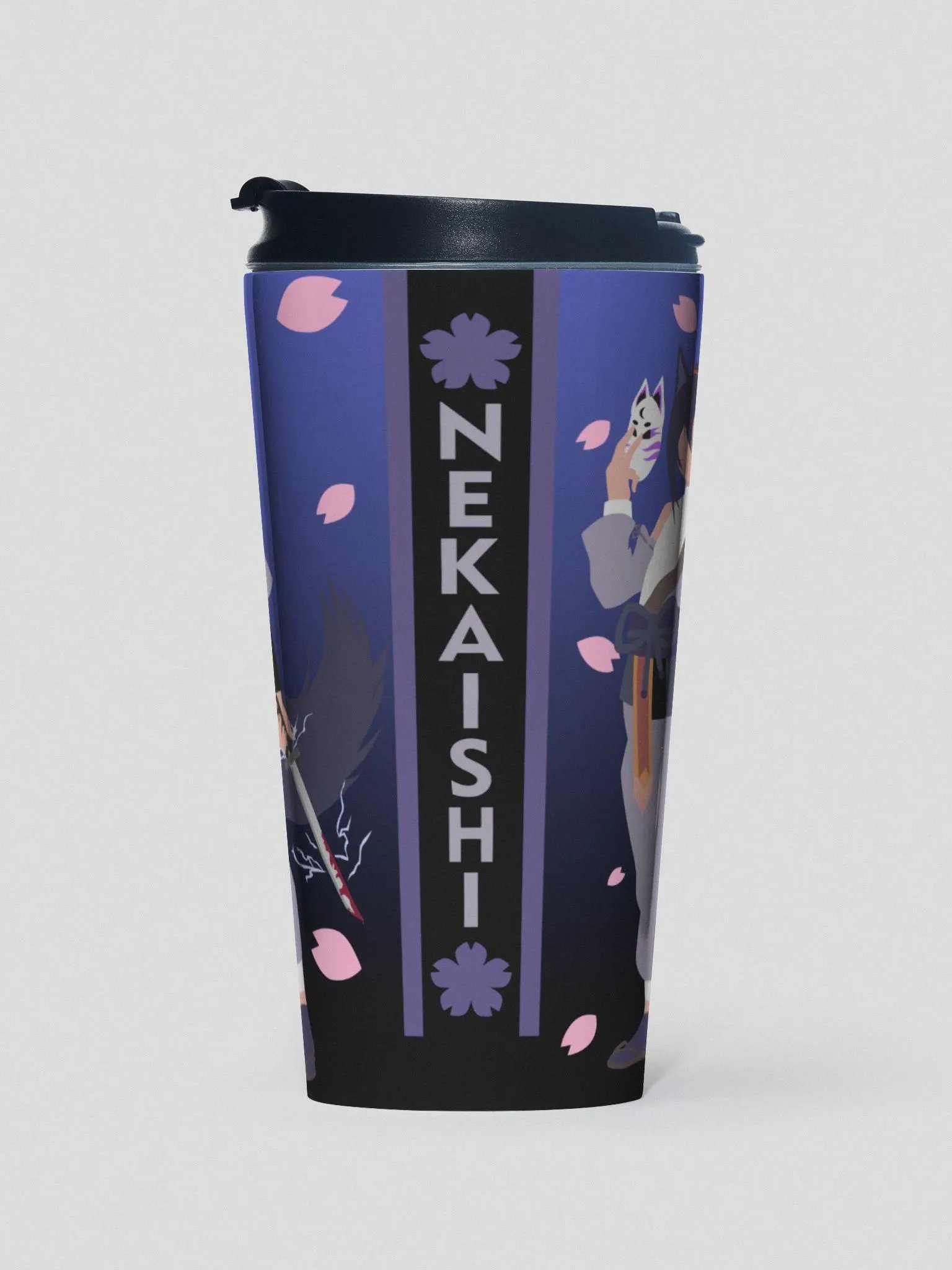 Stainless Steel Travel Mug | Dark Mode | Blue Fade product image (1)