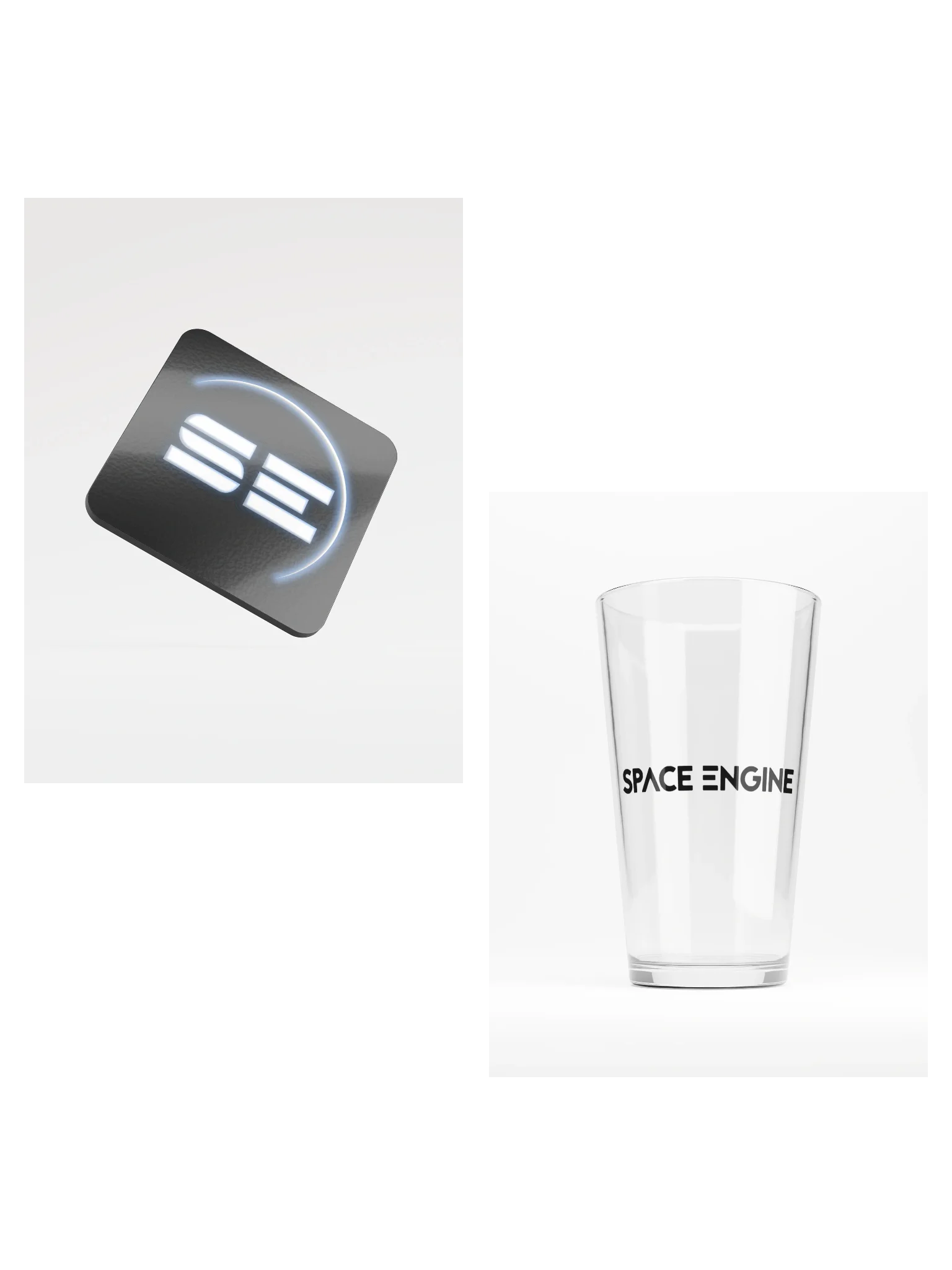 SpaceEngine Drinking Glass & Coaster product image (1)