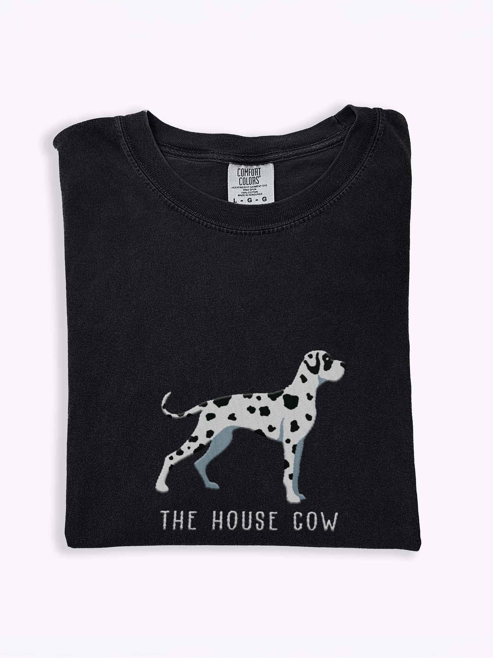 The House Cow T-Shirt(Embroidered) of a Great Dane(Harlequin) product image (1)