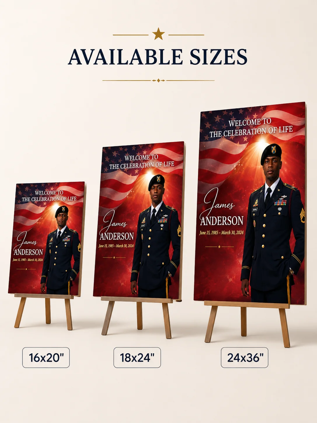 Funeral Welcome Sign Editable Canva Template, Memorial Service Poster, Celebration of Life Sign, 3 Sizes product image (3)