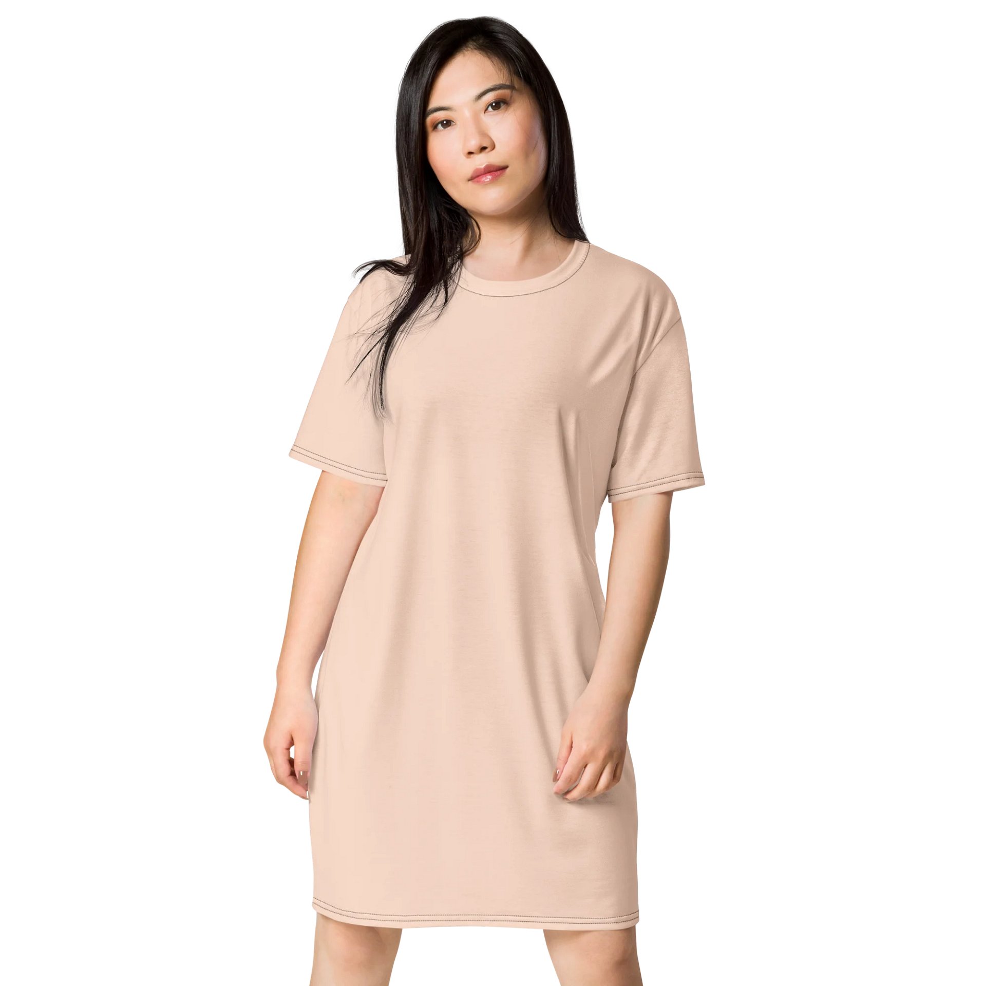 Cinderella Pink Oversized T-Shirt Dress | Stretchy Fabric | Casual or Formal Style | Sizes 2XS-6XL | Exclusive Design product image (1)