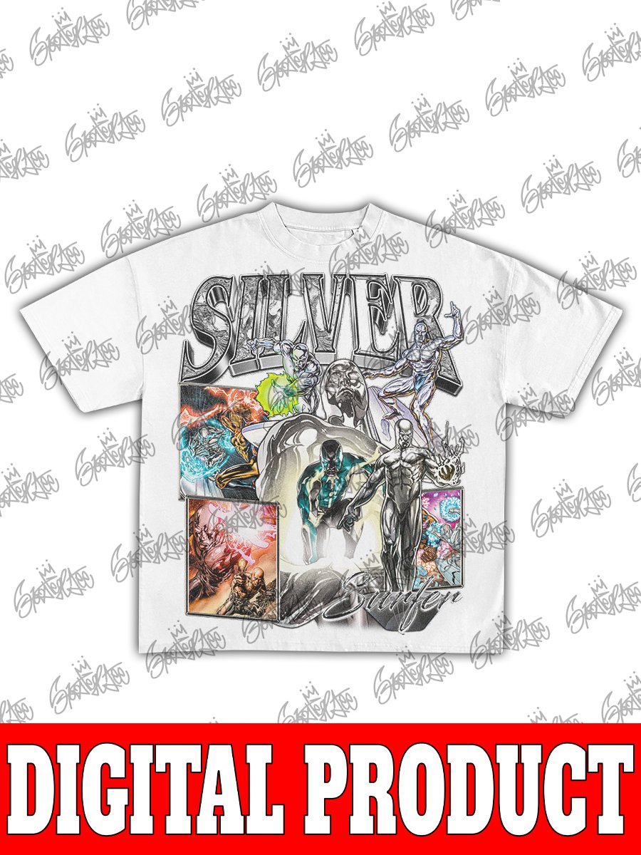 Silver Surfer Cosmic Power Vintage Marvel Bootleg Graphic product image (2)
