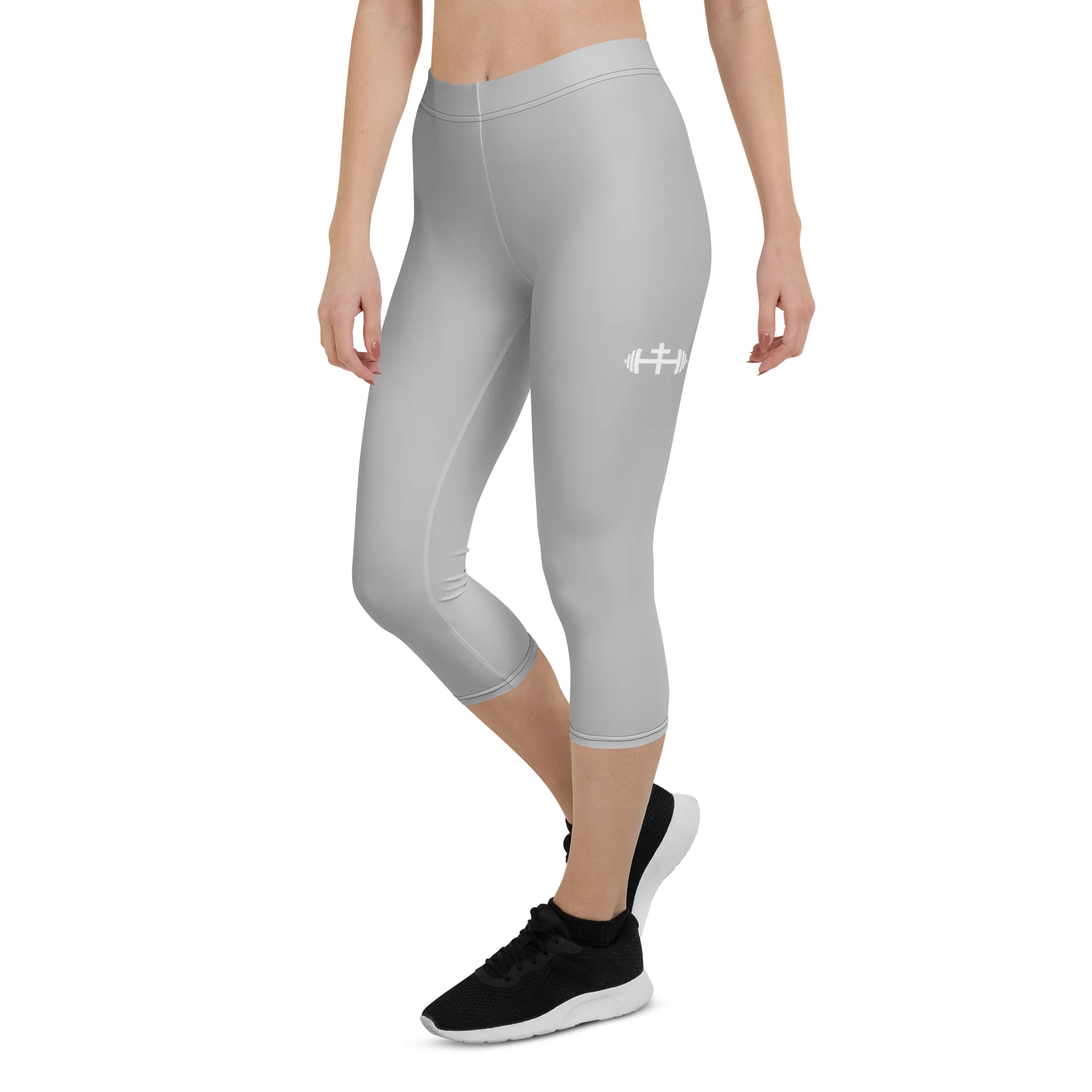 His House Womens Performance Crop Leggings - Silver product image (6)